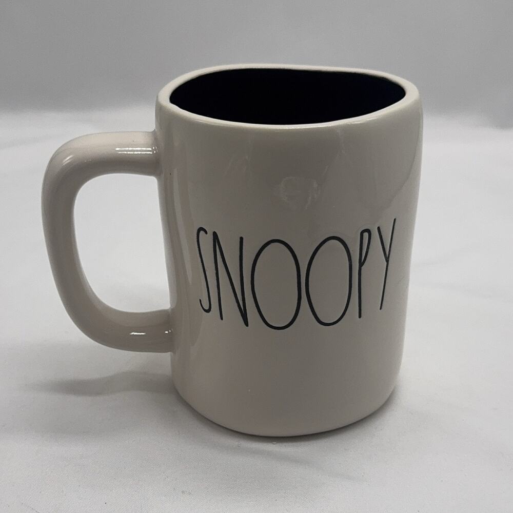 Rae Dunn Peanuts Snoopy Halloween Jack-o'-lantern Mug Ceramic Double Sided